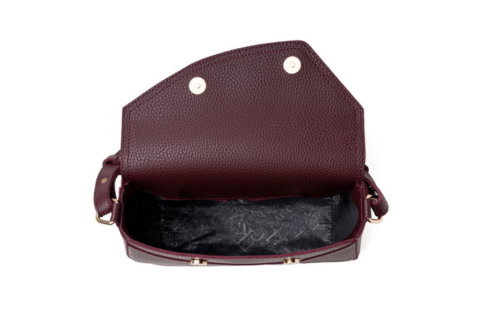 Lucky Bees 1273 Bolso Claret Red de Cuero de Polivinilo Elegante para Mujer